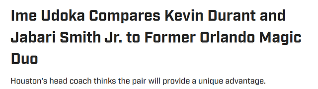 bodog博狗官网-乌度卡称赞谢泼德进步明显!看好杜兰特小贾:像刘易斯+特科格鲁