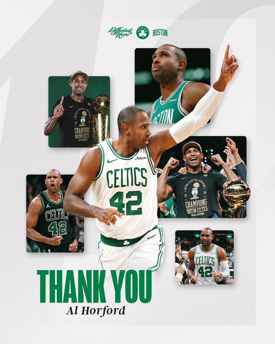 博狗体育-凯尔特人致谢霍福德:当之无愧的领袖,感谢你付出的一切